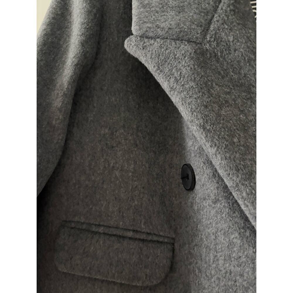 NWT Hot Fashion Gray Long Wool Blend Coat Double Breasted Maxi Coat M - Picture 10 of 12